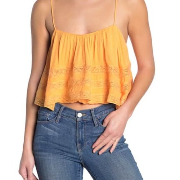 Free People Womens Orange Home Again Camisole - Picture 2 of 6